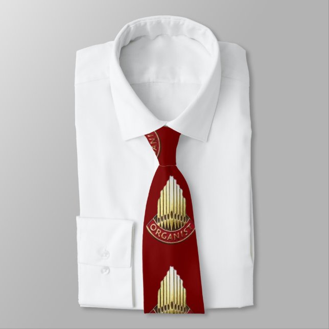 Cravate Organiste Rouge foncé (Attaché)