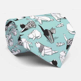 Cravate Origami chaton amis // races de chats géométriques
