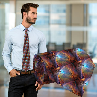 Cravate Orion Nebula Space Galaxy Necktie Carrelée