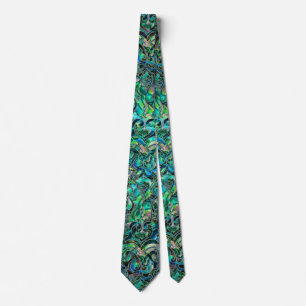 Cravate Ormeau et argent orientaux persans de motif