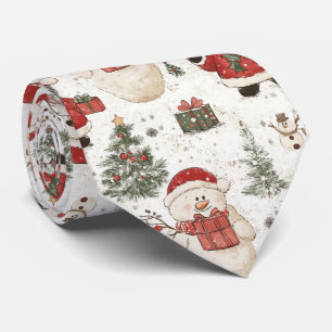 Cravate Ours en peluche de Noël Santa Pattern (2)