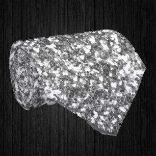 Cravate Paillettes d'argent Faux Luxe Fantaisie