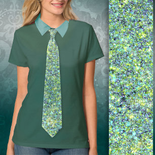 Cravate Paillettes de sirène vert citron Aqua Glam
