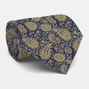 Cravate Paisley Navy Minuit