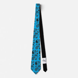 Cravate Paisley Turq 101