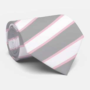 Cravate Pâles minces gris épais rougissent coutume rose 