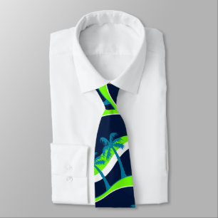 Cravate Palmiers sur vagues