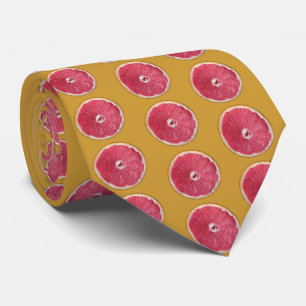 Cravate Pamplemousse rouge juteux