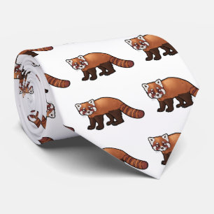 Cravate Panda rouge