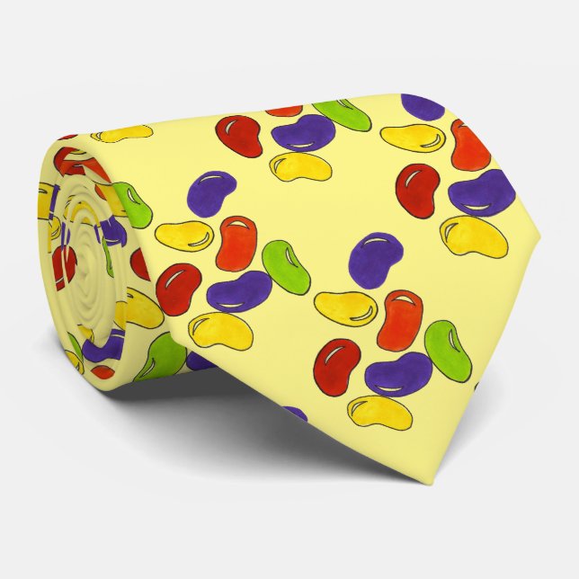 Cravate Panier de Pâques printemps Candy Jelly Bean Imprim (Roulé)