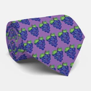 Cravate Panier de raisins violet de raisins Fruit Graphe I