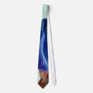 Cravate Papa Tulipes bleues