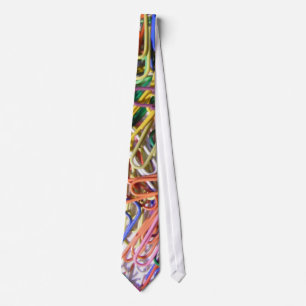 Cravate Paperclip colorée