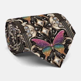 Cravate Papillon Arc-en-Ciel Art Déco Rétro Nouveau