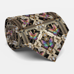 Cravate Papillon Arc-en-ciel Art Déco Rétro Nouveau