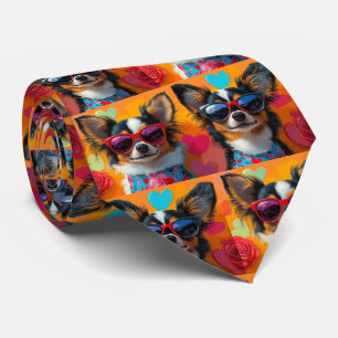 Cravate Papillon avec Roses de la Saint-Valentin