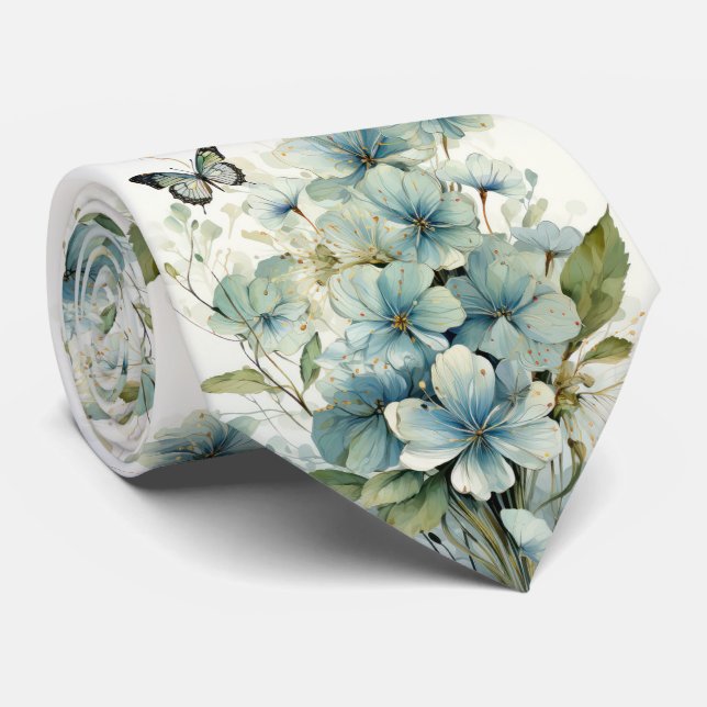 Cravate Papillon bleu (Roulé)