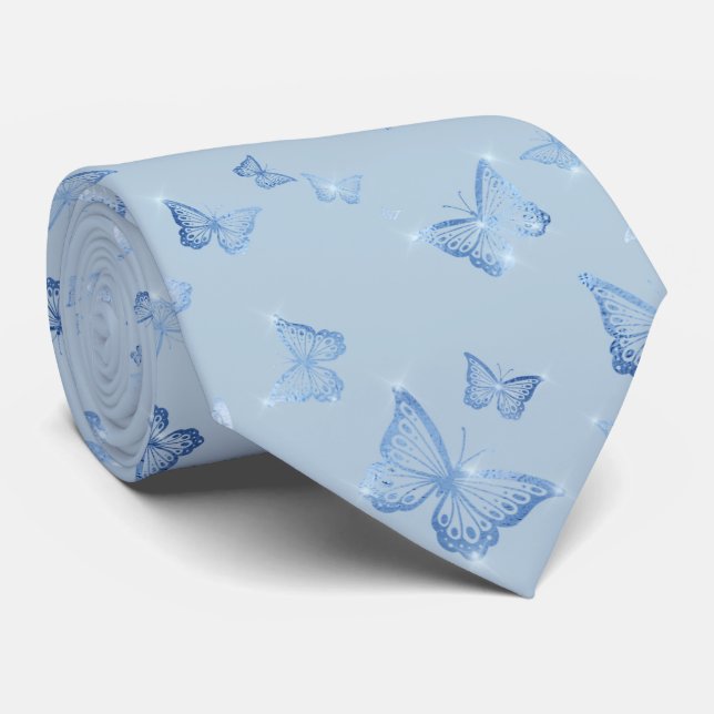 Cravate Papillons glamés étincelants (Roulé)