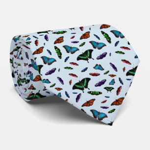 Cravate Papillons Papillon Imprimé Recto-Verso (Bleu Clair