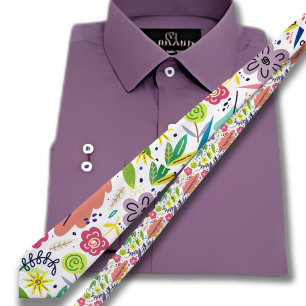 Cravate Paradis tropical rétro motif hawaïen