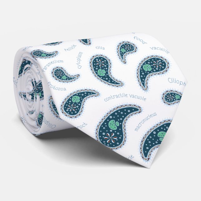 Cravate Paramecia Paisley Protozoaire Sciences de la biolo (Roulé)