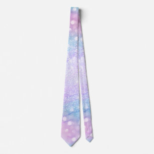 Cravate Parties scintillant Iridescente Magique Éclat rose