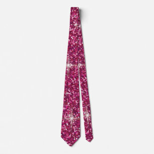 Cravate parties scintillant irisée rose