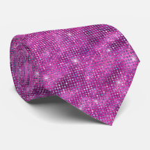 Cravate Parties scintillant magenta
