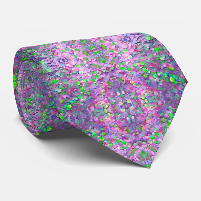 Cravate Parties scintillant Opal Moderne Collection Hologr (Roulé)