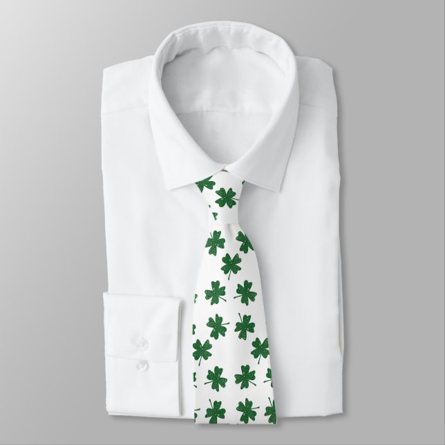 Cravate Parties scintillant quatre feuilles (Attaché)