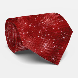 Cravate Parties scintillant Red Sparkle