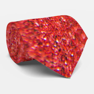 Cravate Parties scintillant Rouge Foncé Et Blanche