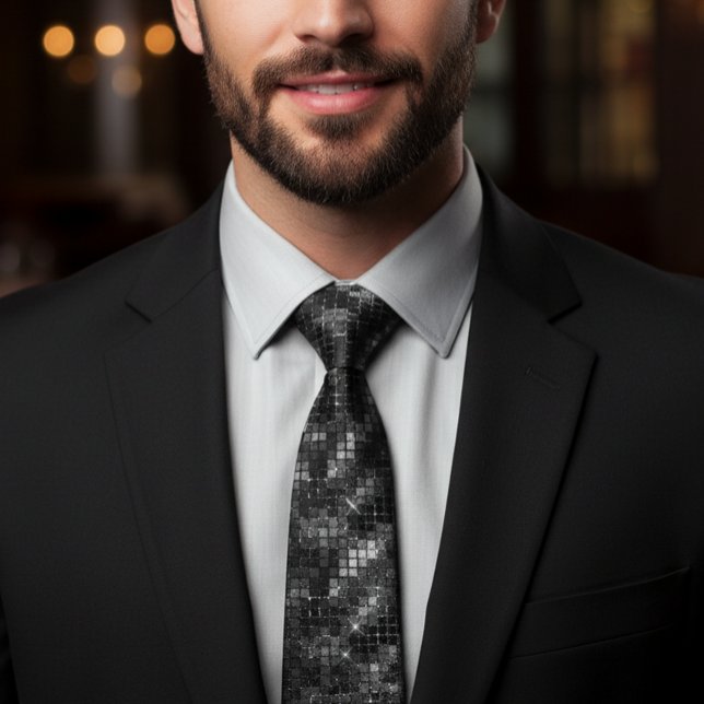 Cravate Parties scintillant Séquence Noire Look Glam (Créateur téléchargé)