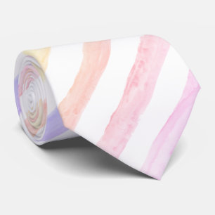 Cravate Pastel Aquarelle Motif rayé
