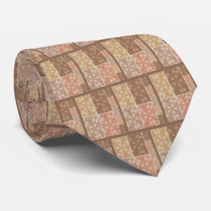 Cravate Pastel Beige Et Rose Abstrait