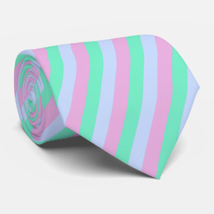 Cravate Pastel couleurs bonbons diagonales rayures motif