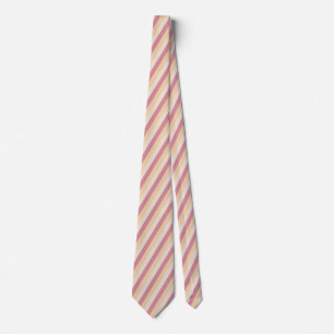 Cravate Pastel couleurs bonbons diagonales rayures motif