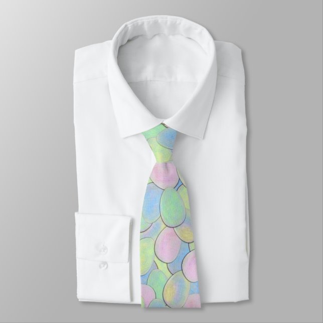 Cravate Pastel Easter Egg Motif (Attaché)