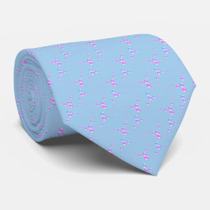Cravate Pastel Multicolored Motif pointillé sur bleu clair