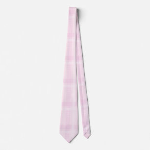 Cravate Pastel Pink À damiers Motif   Soft et esthétique