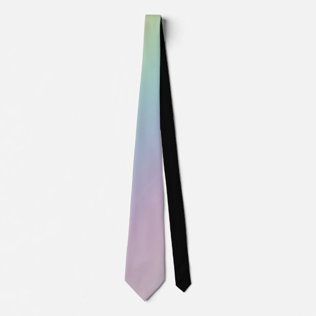 Cravate Pastel Rainbow Ombre Gradient Blur Abstrait Design (Devant)