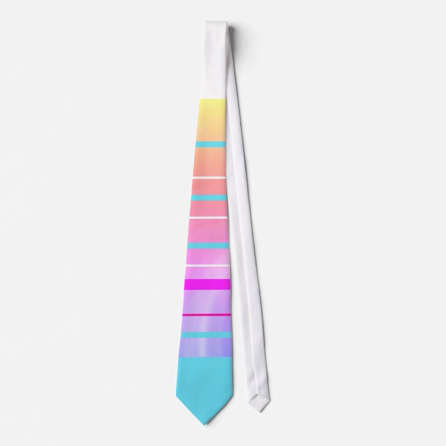 Cravate Pastels de Vaporwave sur la rayure blanche de (Devant)