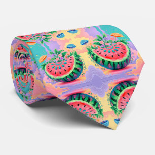 Cravate pastèque colorée pour la Fête des pères