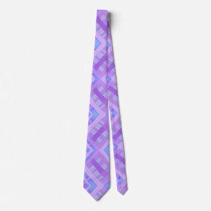 Cravate Patchwork de contrôle de diamant - Lilac Blue 1