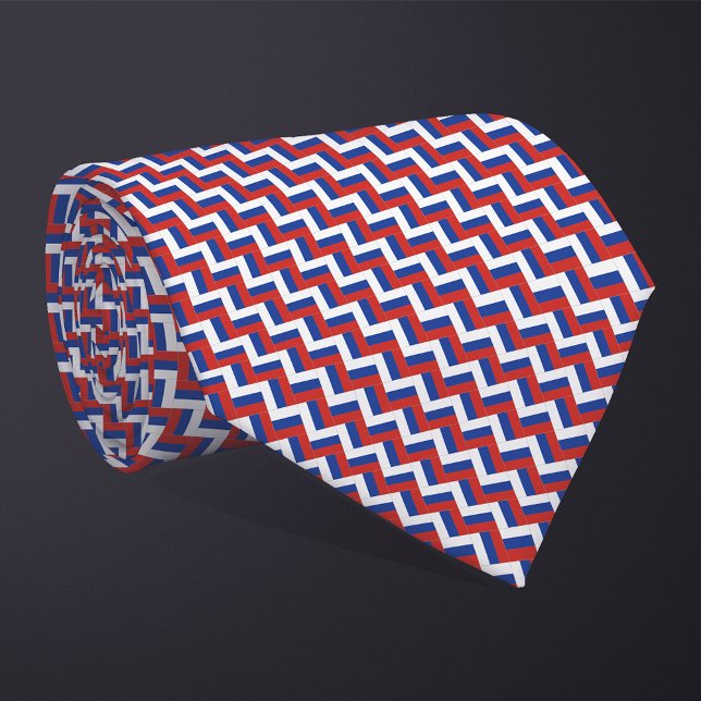 Cravate Patchwork Russie Motif Drapeau (Créateur téléchargé)