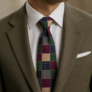 Cravate Patchwork Tartan Héritage 