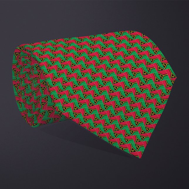 Cravate Patchwork Vanuatu Drapeau Motif (Créateur téléchargé)