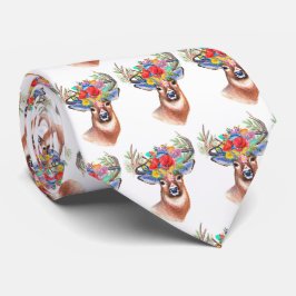 Cravate Paterna Flower Reindeer Christmas Magie