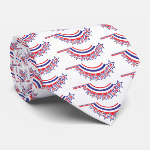 Cravate Patriotique Rouge Blanc Et Bleu