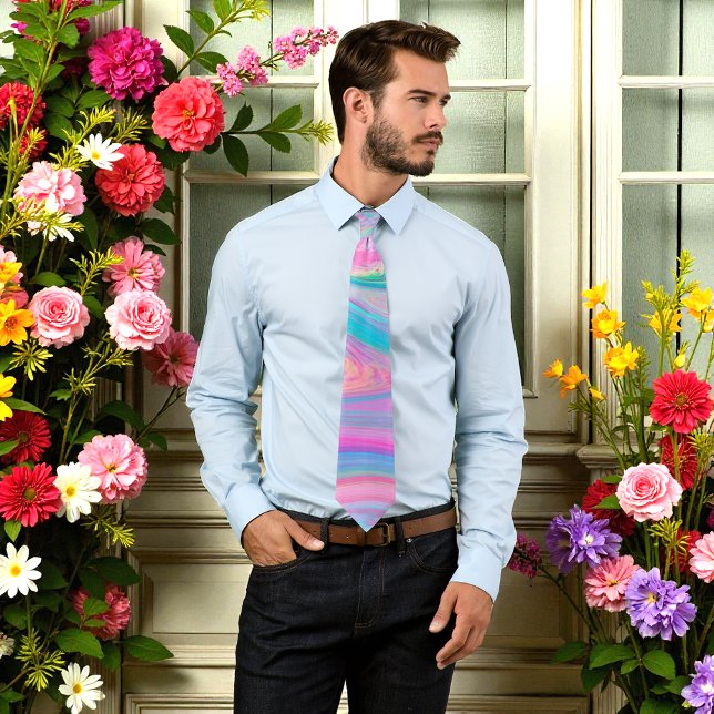 Cravate Patters de Green Blue Pastel (Créateur téléchargé)